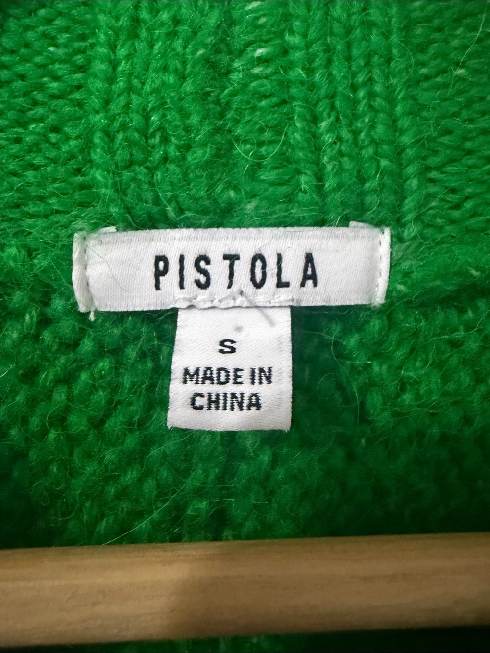 pistola Midnight Cream Stripe Bright Green Knit Crewneck Sweater - Size Small - Picture 4 of 7